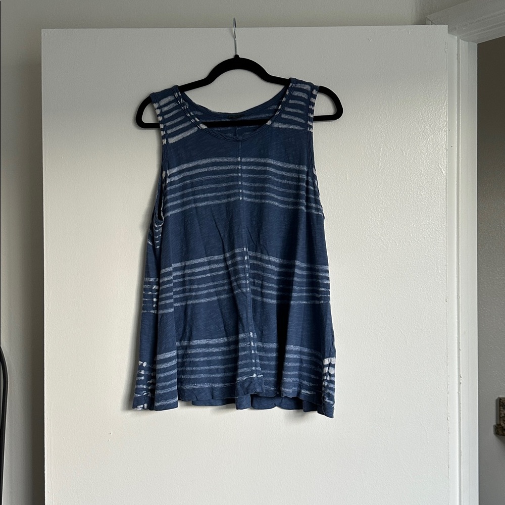 Blue Striped Sleeveless Top
